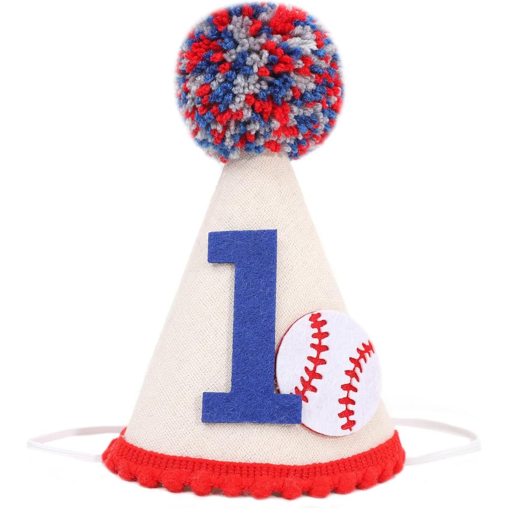 Topi Pesta Hari Lahir Pertama Besbol WAUAO - Hiasan Hari Lahir Rookie Tahun Ini, Hiasan Hari Lahir Pertama Besbol, Mahkota Hari Lahir Pertama Besbol