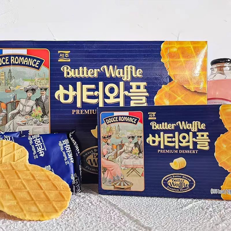 Imported Western Butter Flavor Waffle Snacks Crispy Waffle Biscuits Snacks 55g Waffle