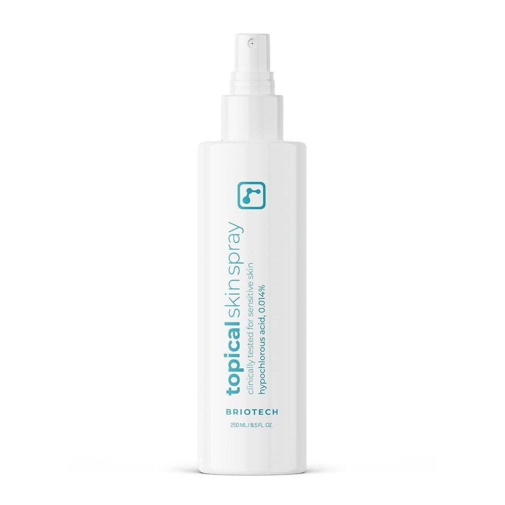 Semburan Kulit Topikal BRIOTECH, Semburan Asid Hipoklorus untuk Kulit Sensitif, Kabus Muka HOCl, Sokongan Badan Penuh Terhadap Kerengsaan, Kemerahan Tenang, Menenangkan Kaki & Kulit Kepala, 8 oz (1 Pek)