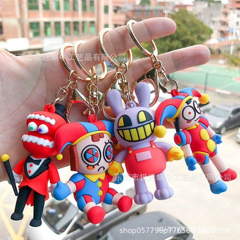 Digital circus Acrylic Keychain Clown The digital circus PVC Doll Keychain