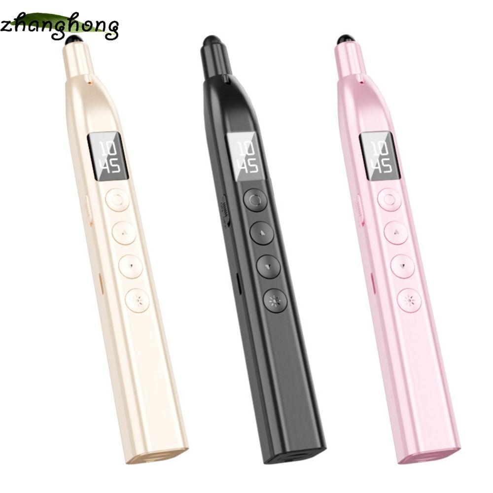 ZHANGHONG Remote Control Page Turning Pen, RF2.4GHz USB Charging Multimedia Page Turner,  Versatile Infrared Classroom Pointer Teacher Presenter