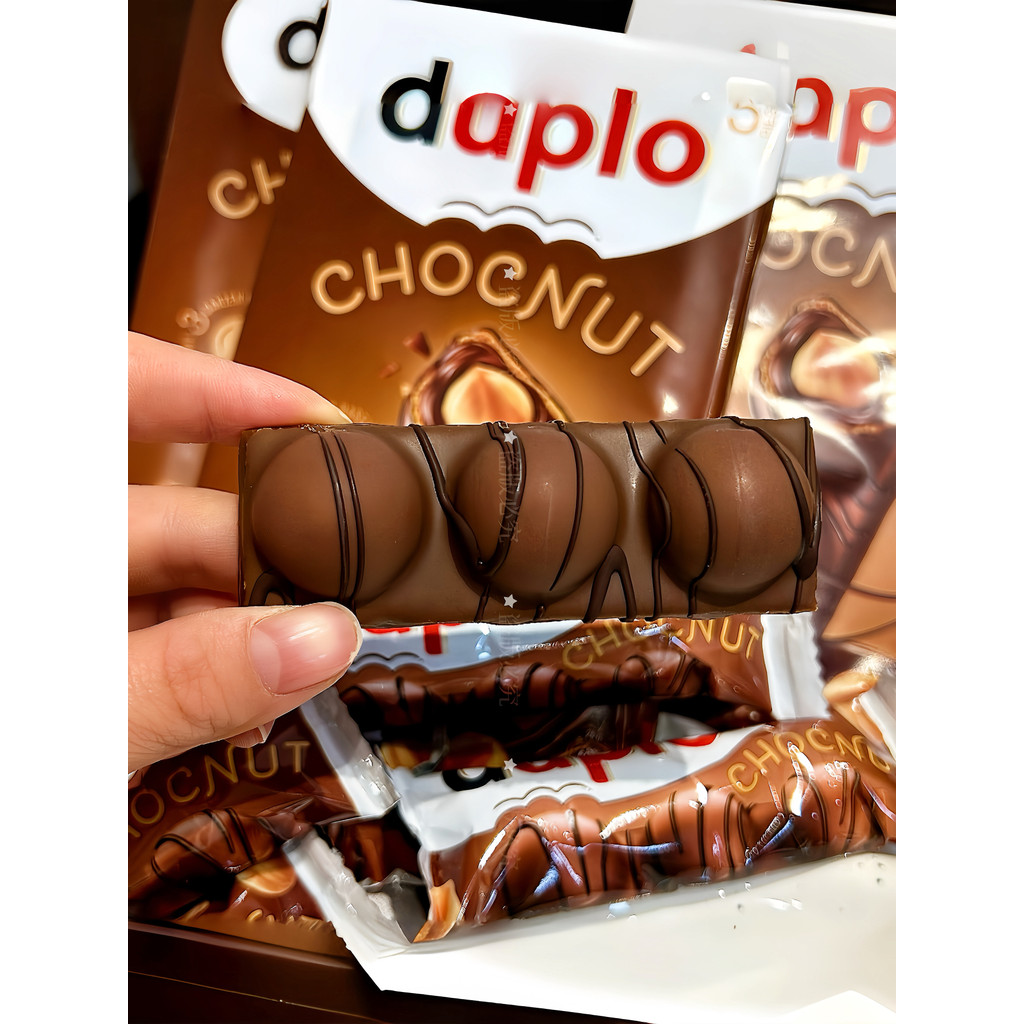 2026 New Products Ready Stock Imported from Germany Ferrero Duplo Duplo Hazelnut Nuts Sandwich Wafer Chocolate Biscuit Bar20260420 2026新品现货德国进口费列罗Duplo多普乐榛子坚果仁夹心威化巧克力饼干棒20260420
