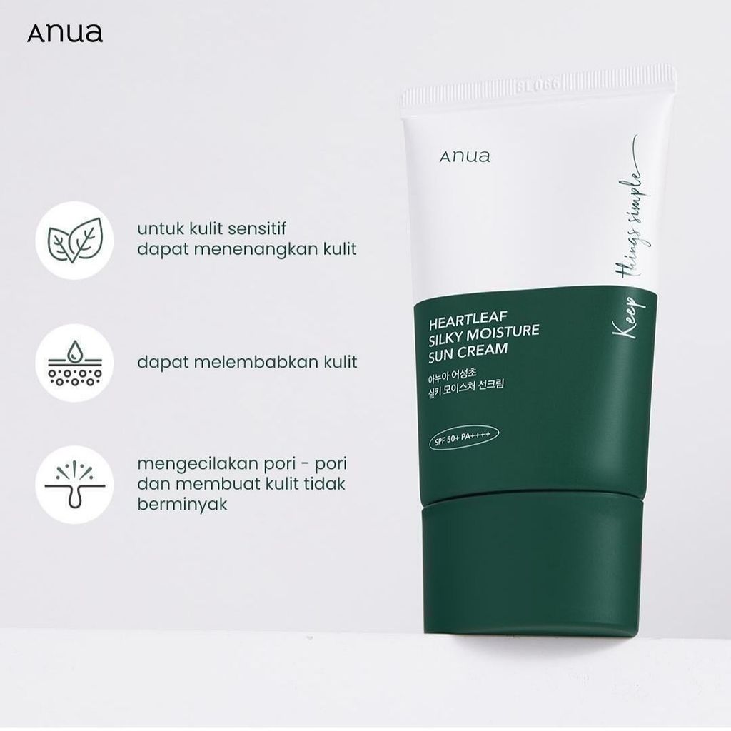 Preferred Boutique #[ 1230 People Collection] Anua Houttuynia Cordata Korean Moisturizing Sunscreen Cream Refreshing Isolation Brightening Ultraviolet 50ml Sensitive 3DAILY SYYE