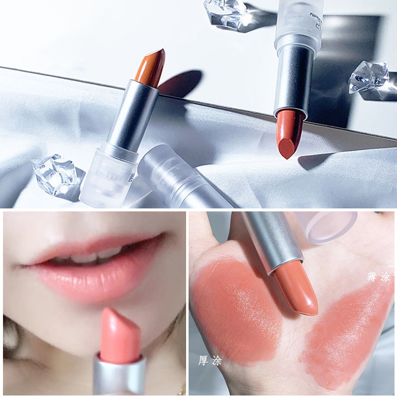 Salmon Lipstick Small Ice Cube Lipstick Cream Orange Pink Orange Moisturizing New Style 2025 Positive Red Lipstick