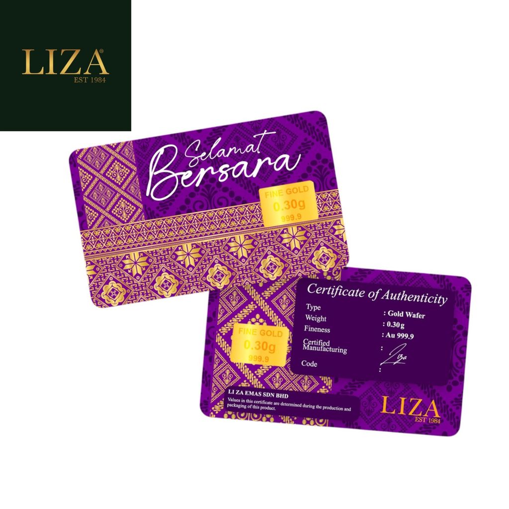 LIZA 0.30g 999.9 Gold Bar (Selamat Bersara)