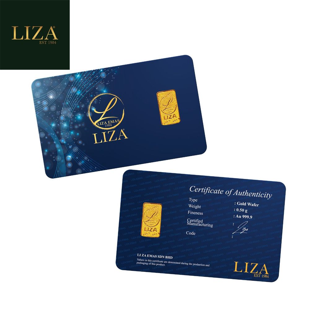 LIZA 0.50g 999.9 Gold Bar (Classic)