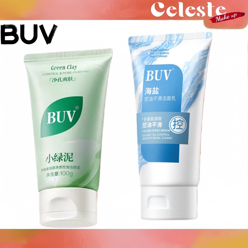 BUV Facial Cleanser Refreshing Moisturizing Deep Cleaning Blackhead Shrinking Pores And Oil Control Mild And Non Irritating Multi-Functional Face Cleanser Skincare Products