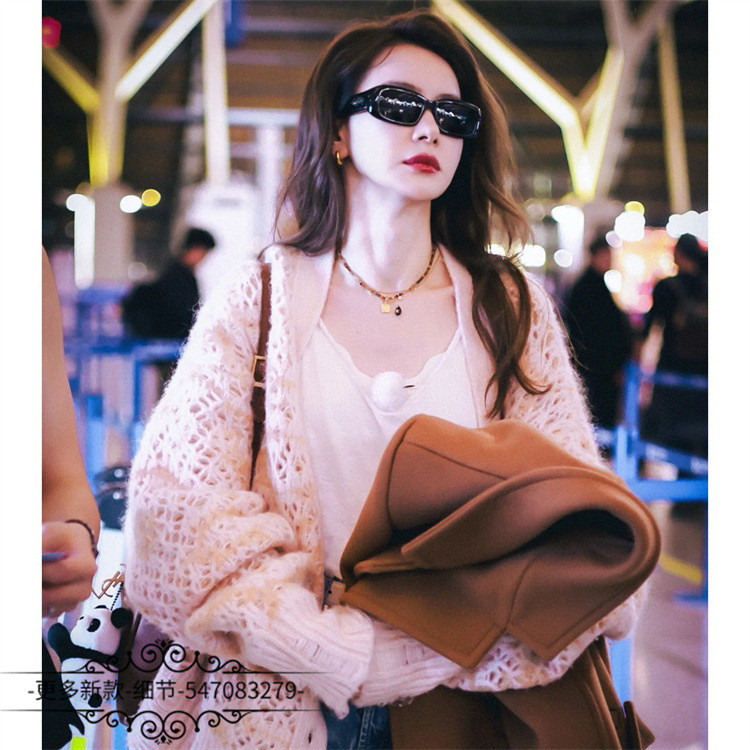 NVQA SL #Qi Wei Same Style Unique Plate Square Frame Sunglasses Fashion Sunglasses Trendy Male sl809