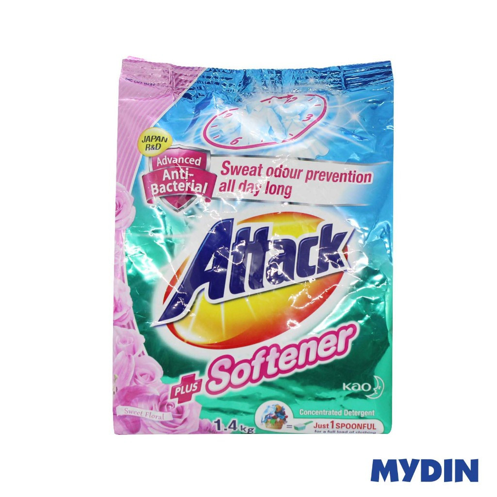 Attack Detergent Powder Plus Softener Sweet Floral