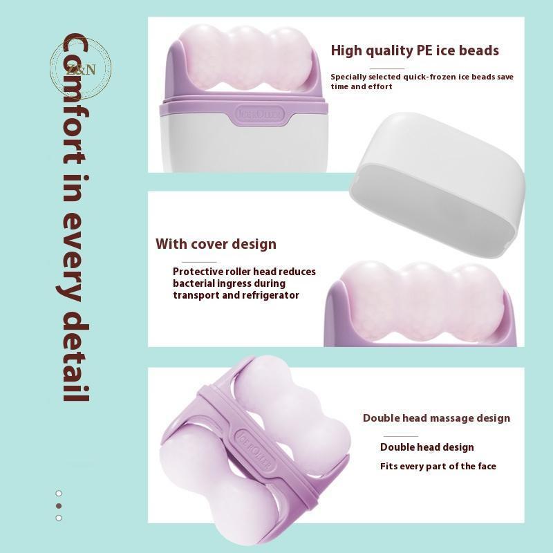 ZN  Cold Compress Device Double Headed Roller 2-in-1 Ice Massage Device Multi Functional Massager For Relieving Edema Cooling New