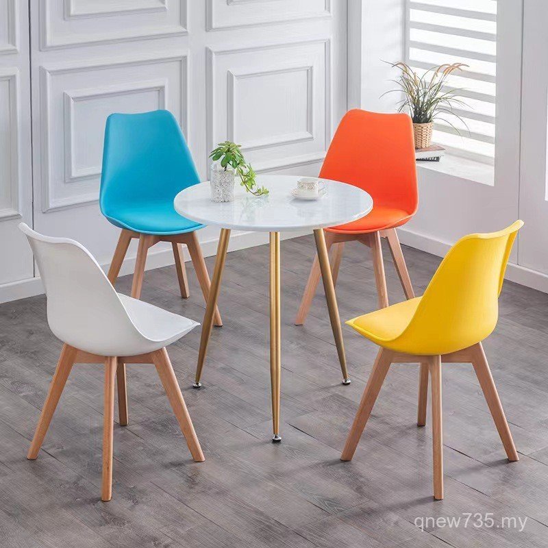 New Chair Leisure Influencer Chair Stool Leisure Household Dining Chair Tulip Makeup Modern Simple Backrest AIUY