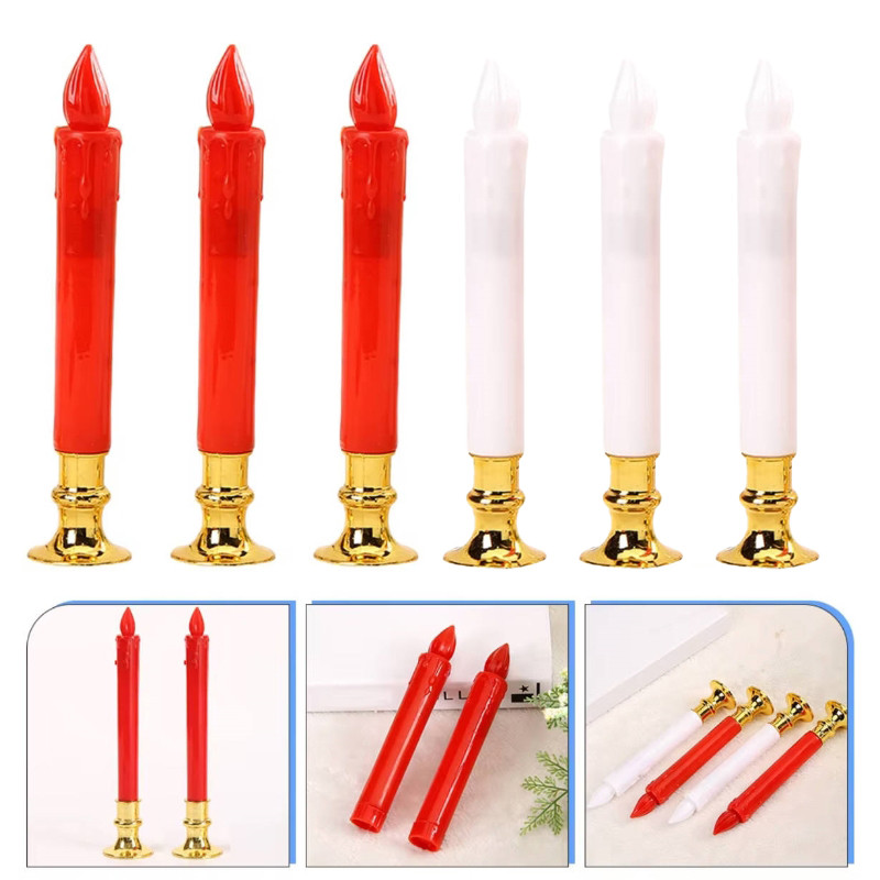 Eco-Friendly Festive LED Long Stick Candle Light for New Year Home Decor