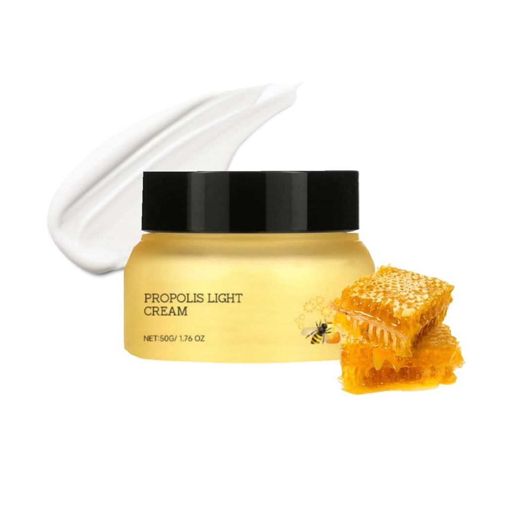 Krim Wajah Madu Manuka, Ekstrak Jeli Raja Organik, Krim Pelembap untuk Wajah Kering dan Retak, Formula Anti-Penuaan, Penyegar dan Penyubur Intensif (1pc)