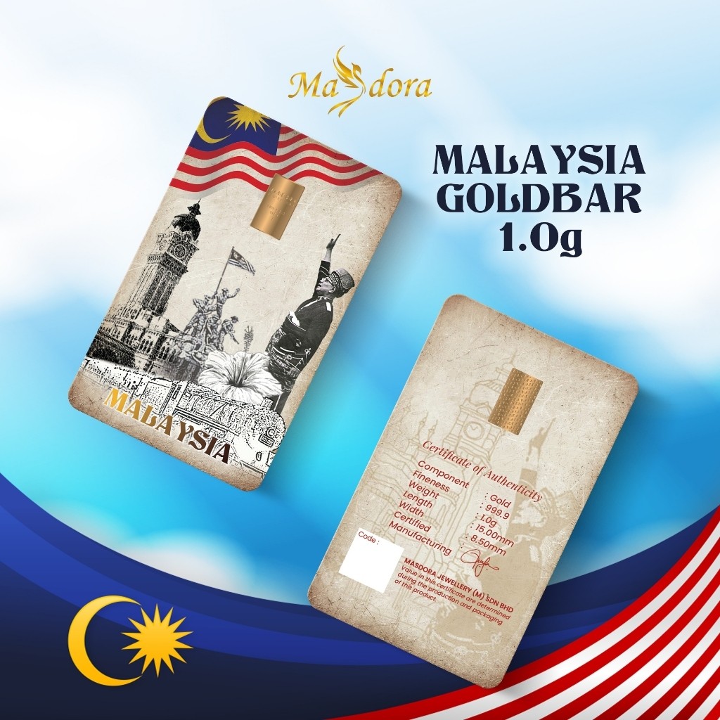 MASDORA 999.9 Gold Bar Patriotic Collection Series ~ Malaysia | MERDEKA 2024 (EMAS 999.9/24K)