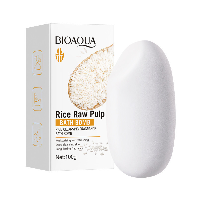 [ROREC] BIOAQUA Rice Raw Pulp Bath Bomb – Deep Cleansing, Moisturizing & Long-Lasting Fragrance