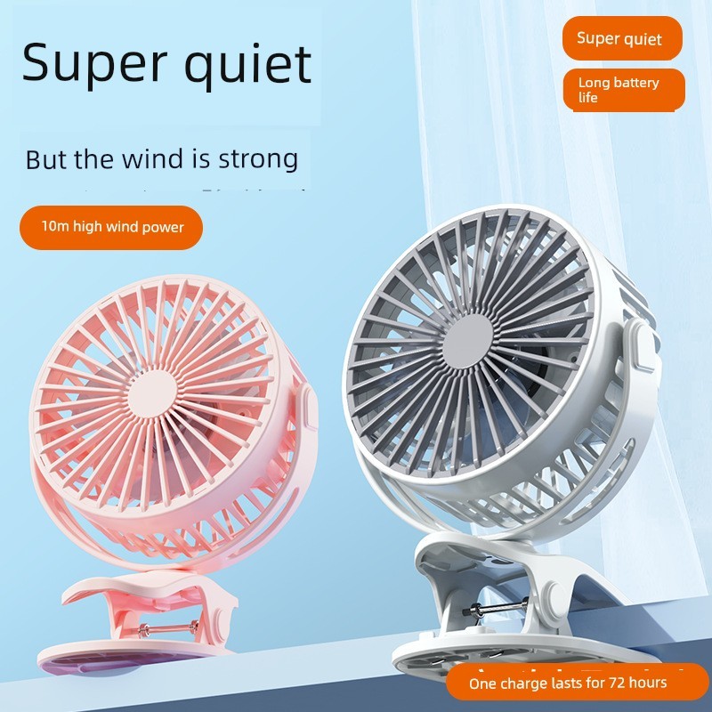 kipas portable kipas aircond Klip kipas kecil, kipas desktop yang boleh dicas secara senyap, kipas sisi katil, kipas kipas kipas kecil angin besar kereta