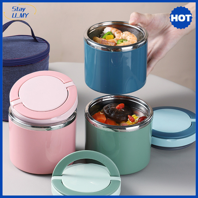 Large Capacity Grade Stainless Steel Portable Insulated Lunch Box, Rice Bucket, Student…