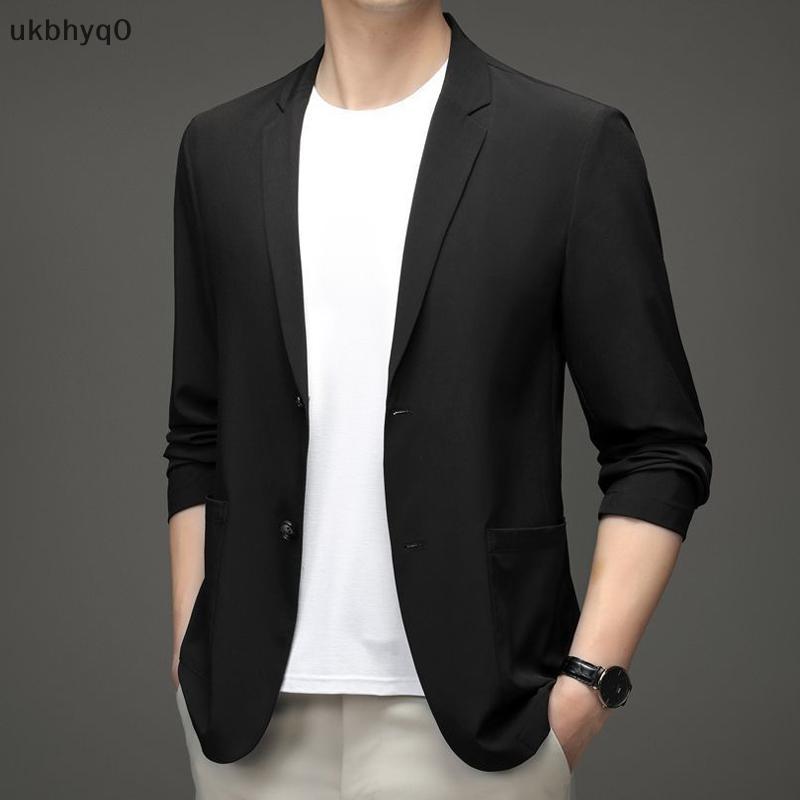 null Men's Casual Blazer Lightweight Business Suit Jaet Bla Mourning Top null