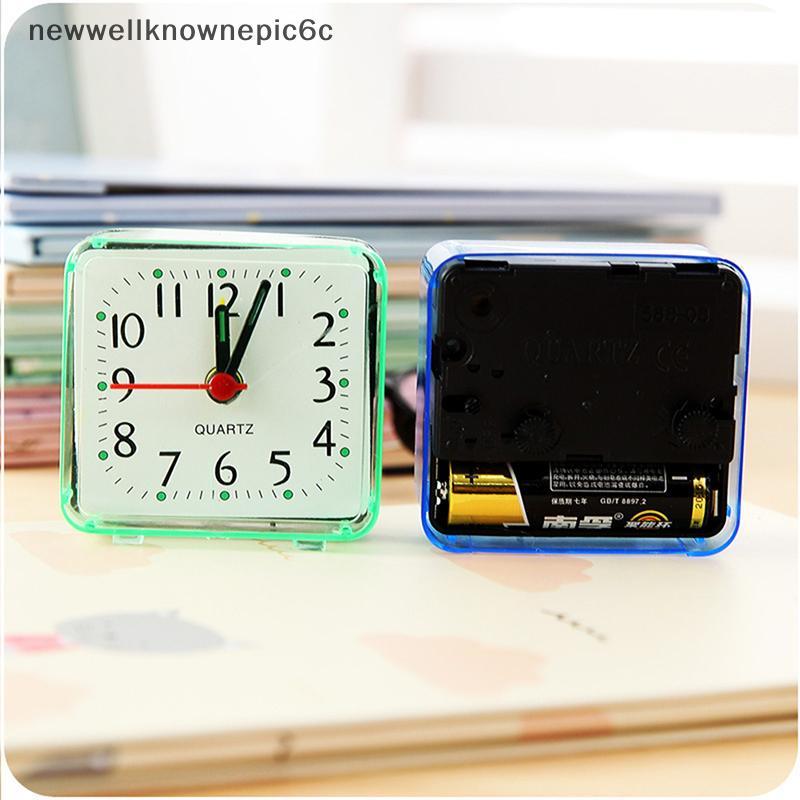 null Cute Student Alarm Clo Analog Alarm Clo Square Bedside Compact Clo Desktop Decor Clo Student Bedroom Electronic Alarm Clo null