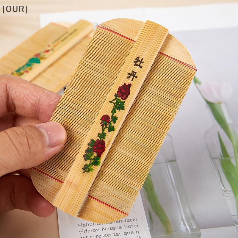 [OUR] Chinese Traditional Bamboo Comb Handmade Comb Remove Itching Scraping Head Flea Cootie Combs Hair Care Tool Beauty Accessories null