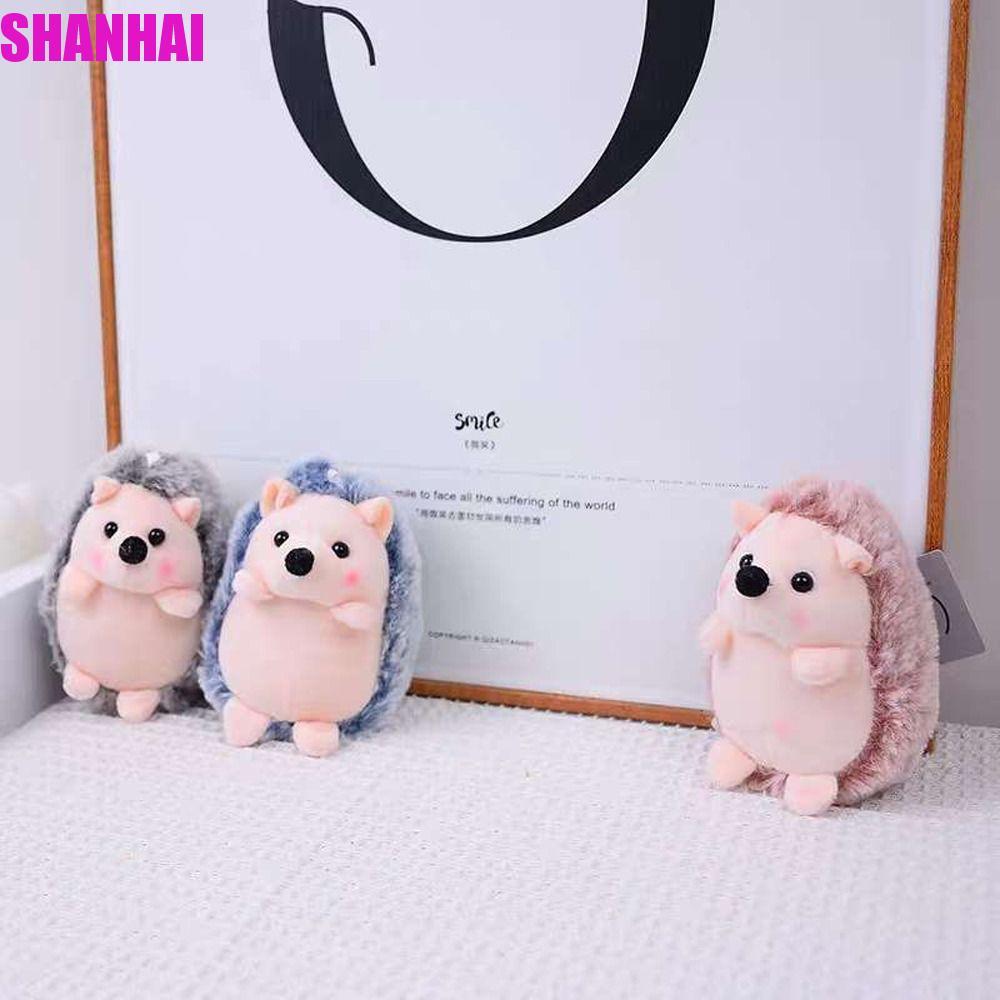 SHANHAI Girls Key Chain Cute Hedgehog Pendent Lovable Plush Toy Car Accessory Girl Gift Hanging Ornament Korean Style Key Chain