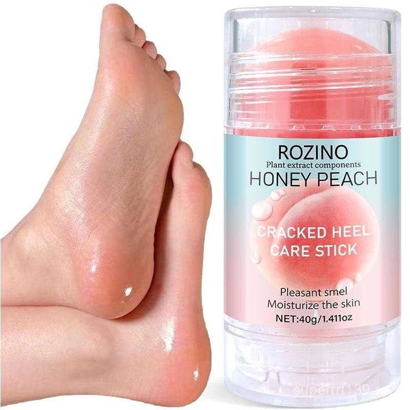Honey Peach Cracked Heel Care Stick Moisturizing Foot Care Stick Dry Cracked Skin Quick Care Stick Suitable for Men Women Moisturizing Cream Body Care Moisturizing Skiing
