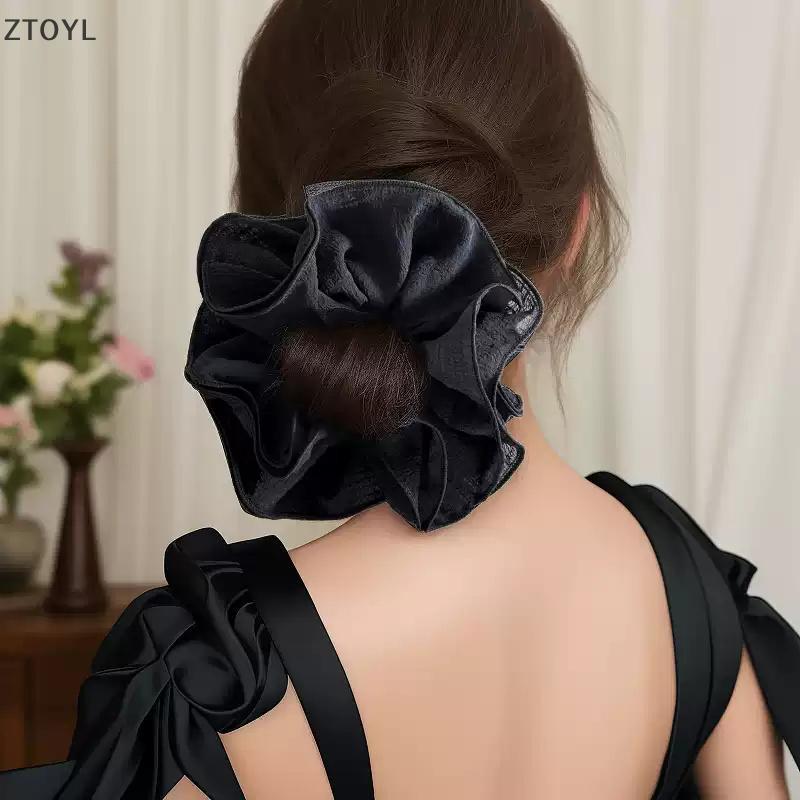 Ztoyl Large Intestine Ribbon Hairband Gentle Temperament  Mourning Hair Accessories Zxh