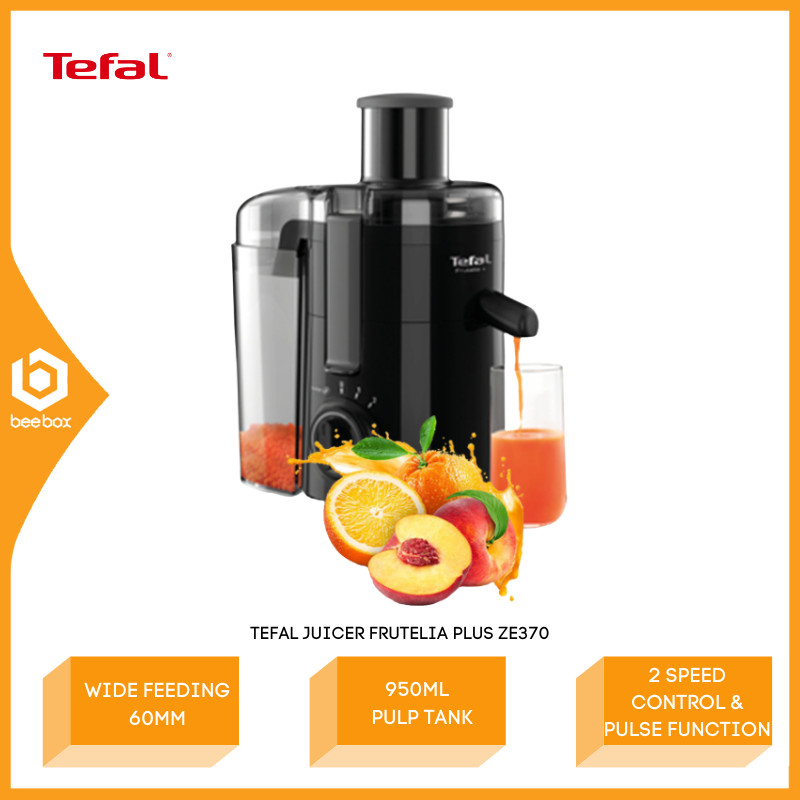 Tefal Frutelia Plus Juicer Wide Feeding 60MM 2 Speed Control & Pulse Function ZE370 Mesin Jus