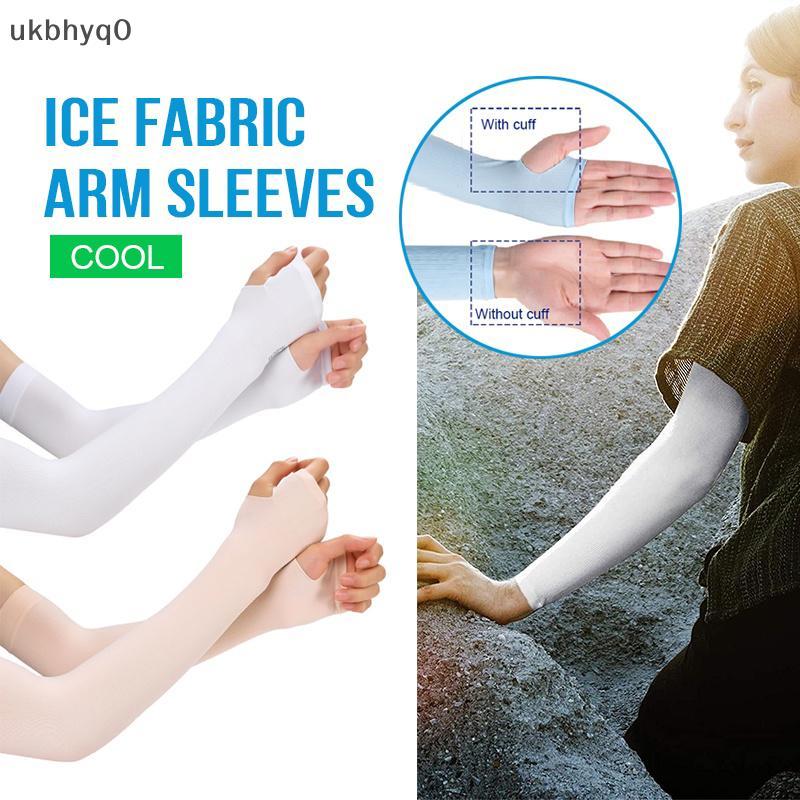 null Summer Ice Silk Long Sleeves Anti-Sunburn Arm Cover Men Women Cuff New Cool Hand Sleeves Anti-UV Cycling Arm Sleeve Fingerless null