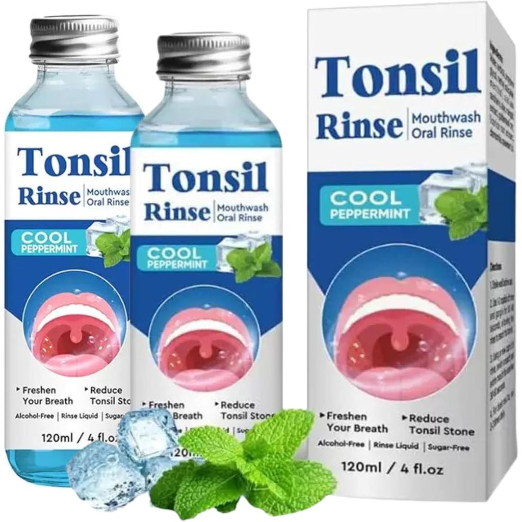 2Pcs Tonsil Stone Remover, Tonsil Stone Mouthwash to Help Soothe Tonsils, Oral Rinse Liquid for Eliminating Bad Breath & Soothe Dry Mouth, Fresh Breath