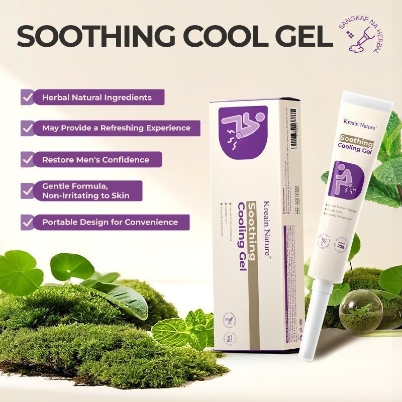 Kreain Nature 1 Men's Refreshing Gel Carthamus Seed Scutellaria Baicalensis Extract Carboxymethylcellulose Purple Daisy Help men regain their confidence and relaxation #TikTokShopB