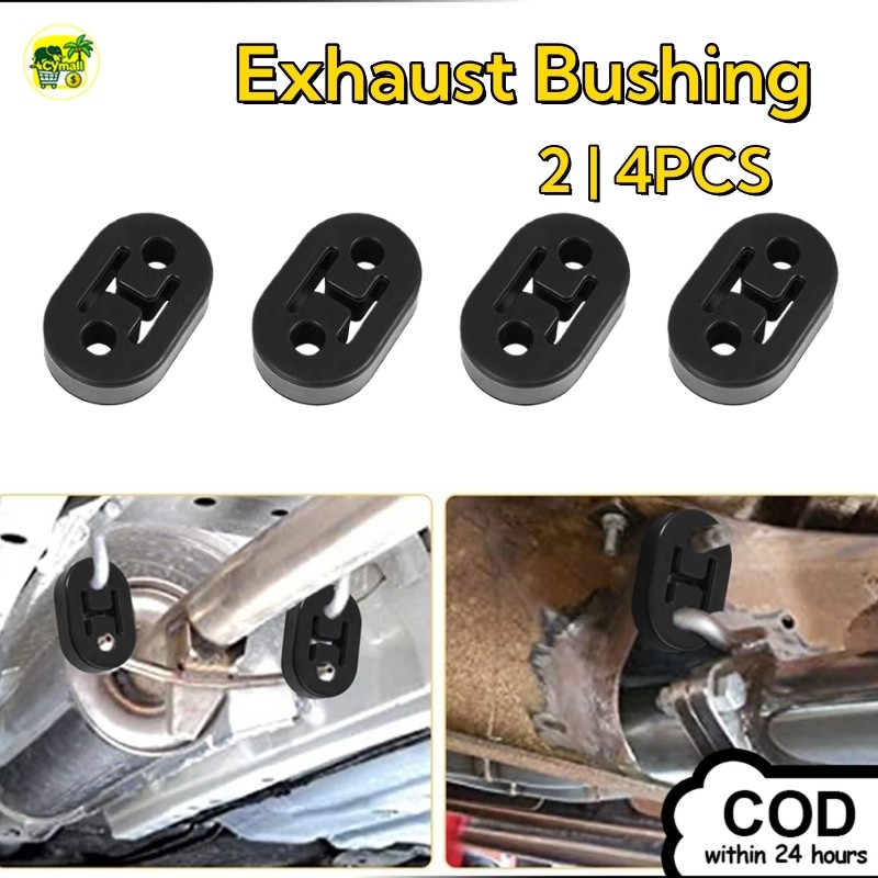 Universal Rubber Exhaust Hanger Bushing 4pcs Mounting Bracket Kit for Car Muffler TailPipe Repair