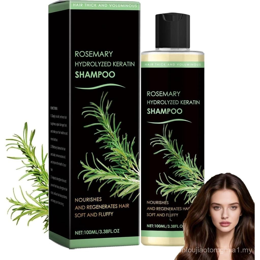 Kerarose Rosemary Hair Growth Shampoo, Organic Rosemary Hair Growth Shampoo, Thickening and Strengthening Shampoos with Hydrolyzed Keratin and Vitamin C, Moisturizing Formula for A