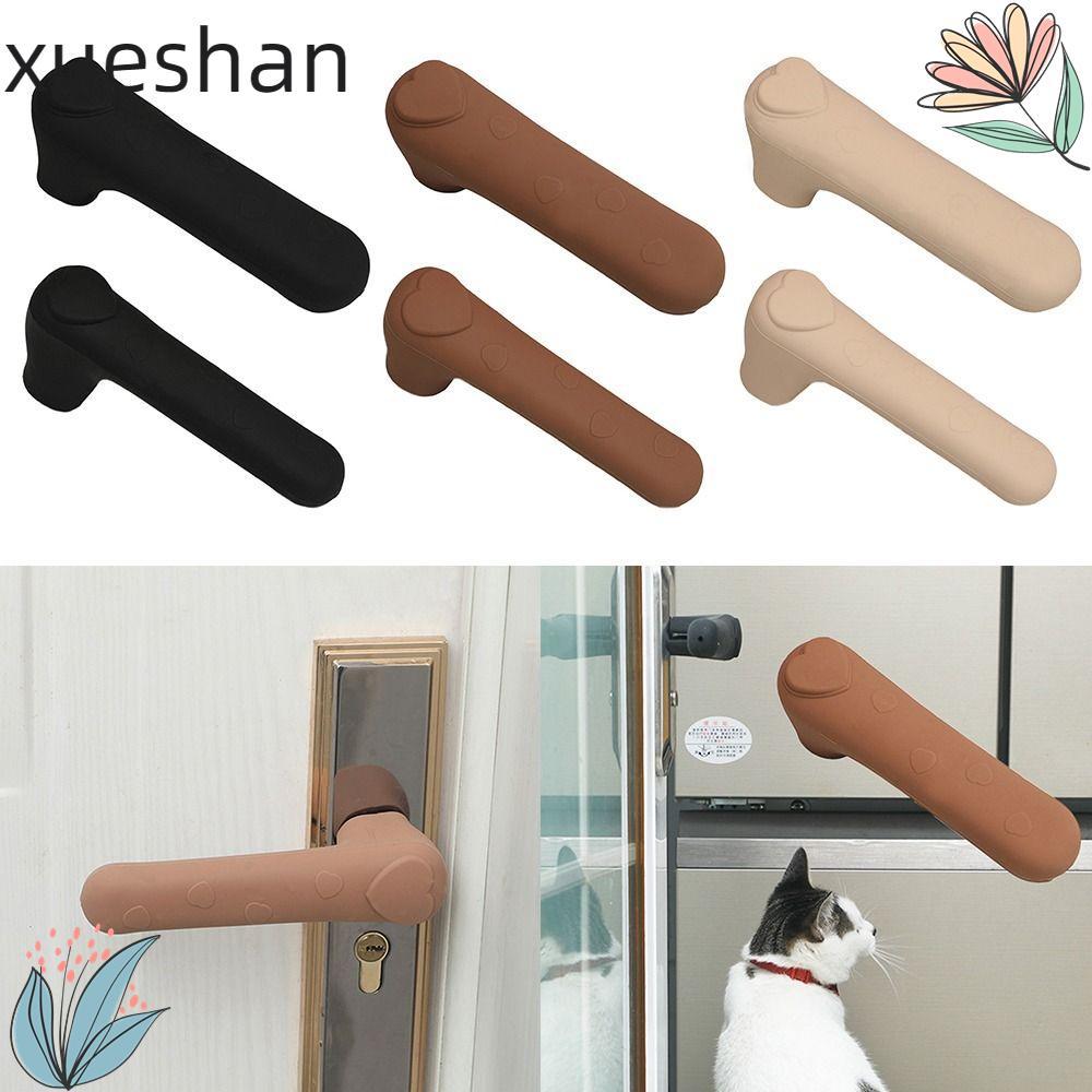 XUESHMY Door Handle Cover, Anti-Slip Silicone Door Knob Cover, Portable Anti Collision Anti-Static Silent Doorknob Sleeve Home
