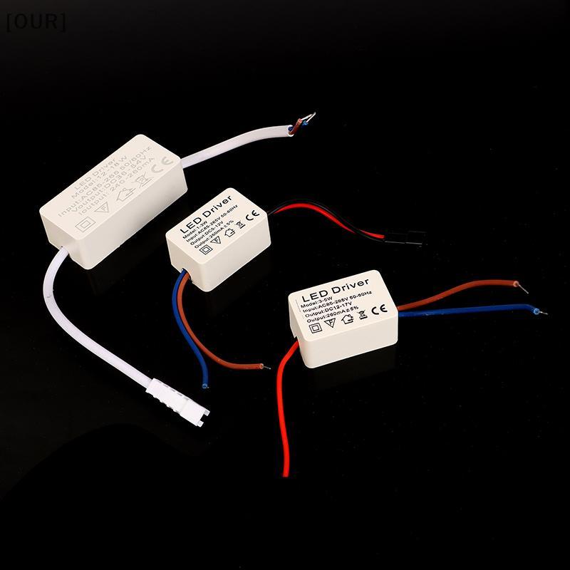 [OUR] 1PC 1-3W 3-5W 4-7W 8-12W12-18W 18-24W LED Driver Light Transformer Constant Current Power Adapter Lamp Strip LED Driver Power null