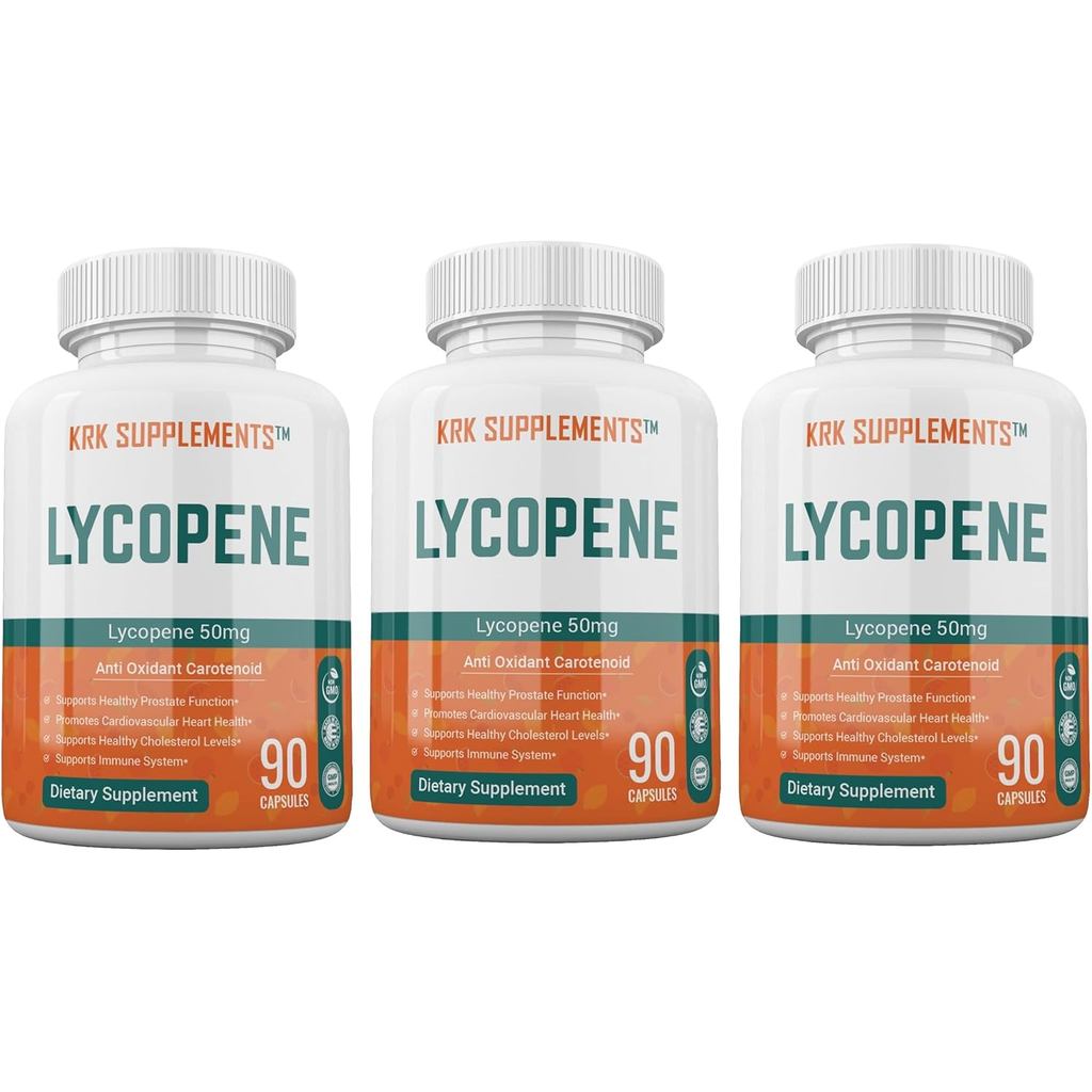 3 Bottles Lycopene 50mg 270 Total Capsules