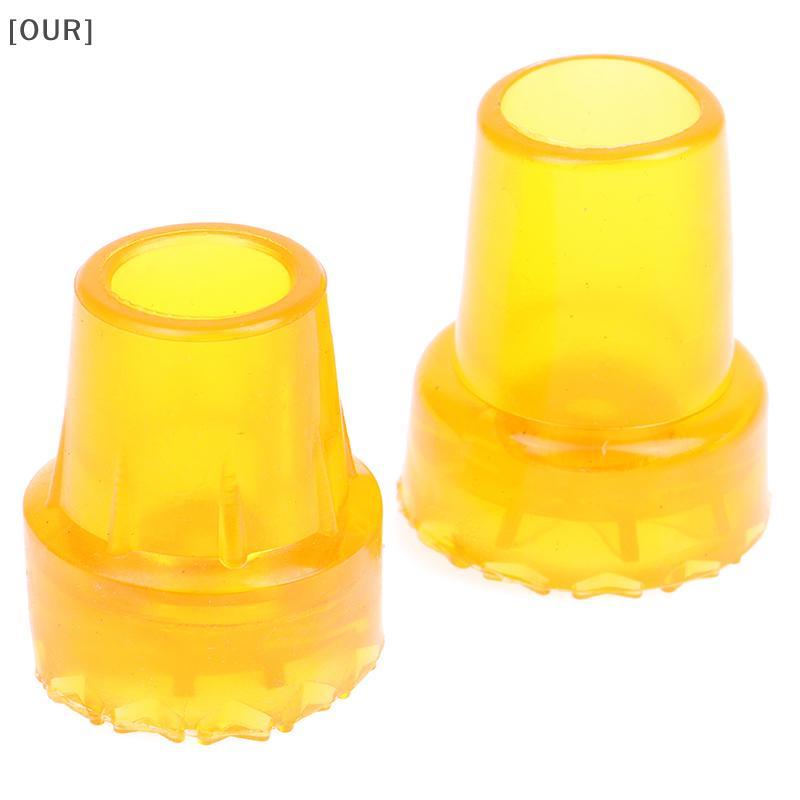 [OUR] 2pcs 19mm/22mm Antiskid Rubber Crutch Tip Pad Durable Rubber Anti-Slid Heavy Duty Canes Replacement for Walking Sti Crutch End null