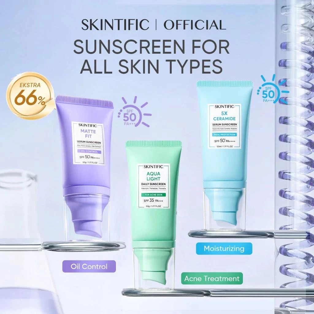 SKINTIFIC Series| Matte Fit Serum Sunscreen 50g SPF50+ PA++++/5X Ceramide Serum Sunscreen Stick SPF50 PA++++ 50ml/Aqua Light Daily