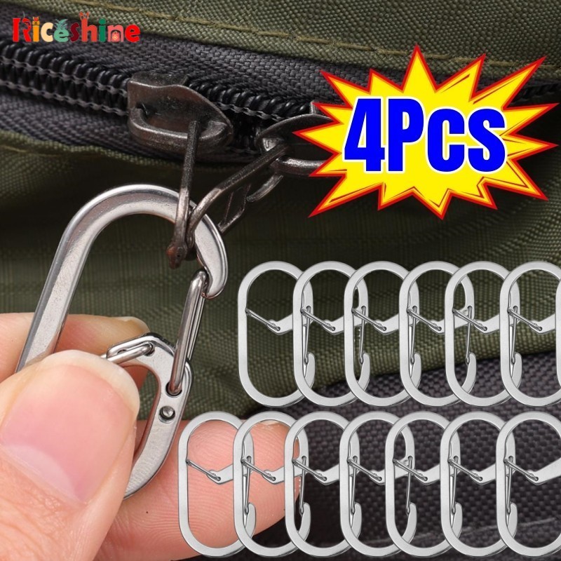 1/2/4Pcs Portable Outdoor Buckle - G-Shaped Climbing Hiking Fishing Safety Hook - S/M/L Travel Backpack Keychain Fasteners