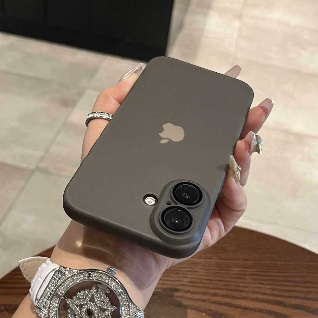 Ice Fog Frosted with Lens Film Suitable for iphone17 Phone Case Transparent Apple 15promax All-Inclusive 14pro Lightweight 13 Breathable 12 Simple 11 Silicone Case 15plus Solid Color