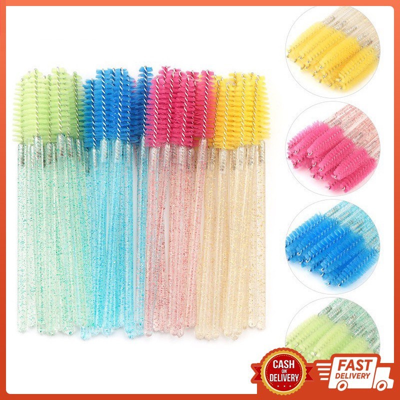 50pcEyelash Brush Eyelash Comb For Eyelash Extension Lashes Makeup Brushes Makeup Kits Beauty Tools