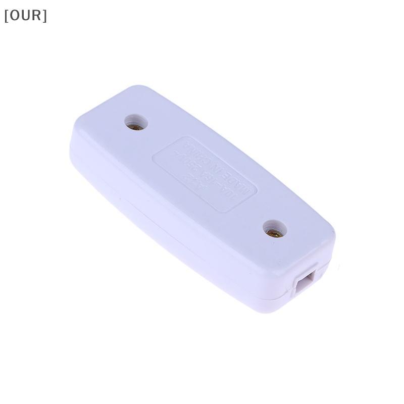 [OUR] 1Pc Light Switch For Home Classic White Inline ON/OFF Table Bedside Lamp Desk Light Cord Cable Switches Electrical Accessories null