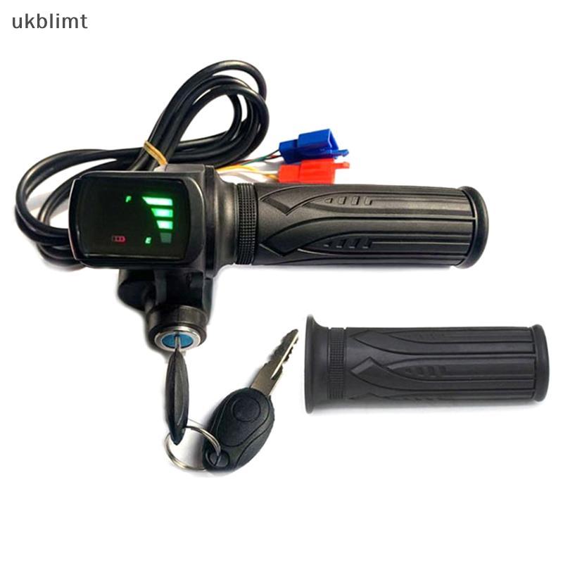 null Electric Bike Throttle 36V48V Accelerator for E-bike/Electric Scooter Accessory Throttle Handlebar with LED Display null