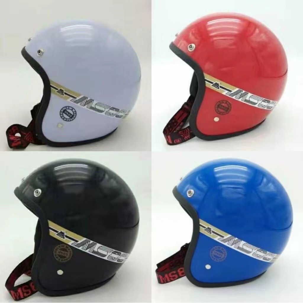 100% ORIGINAL ( SIZE 57 / 60 ) MS88 HELMET TALI TULISAN MERAH SAFETY HELMET TOPI MOTOR MS 88 SGV BKP