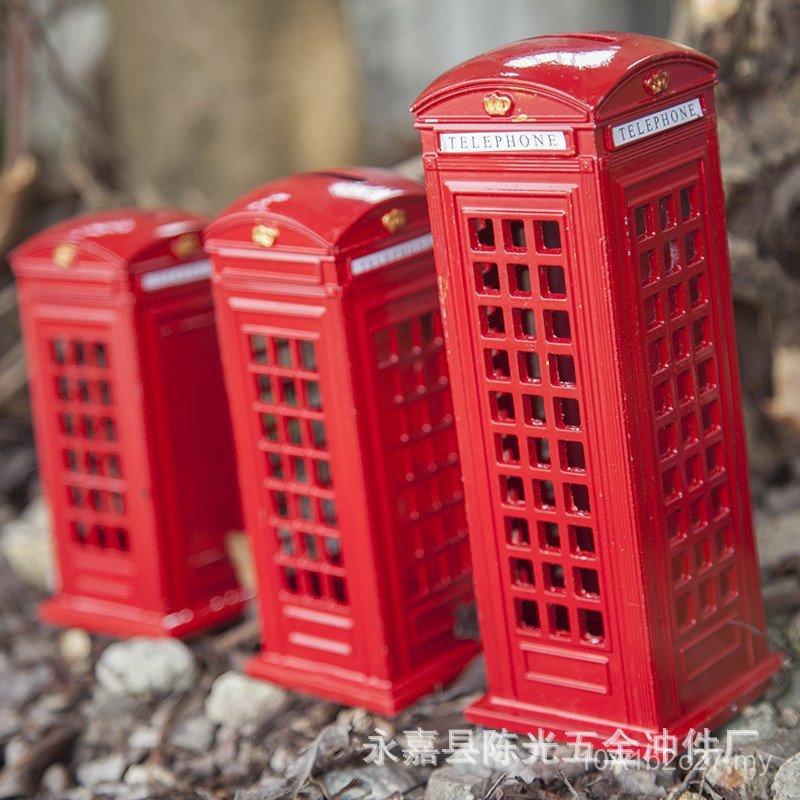 Model Pondok Telefon London, Celengan Pondok Telefon Merah, Hiasan Kraf Hadiah, Dekorasi Rumah dan Pejabat