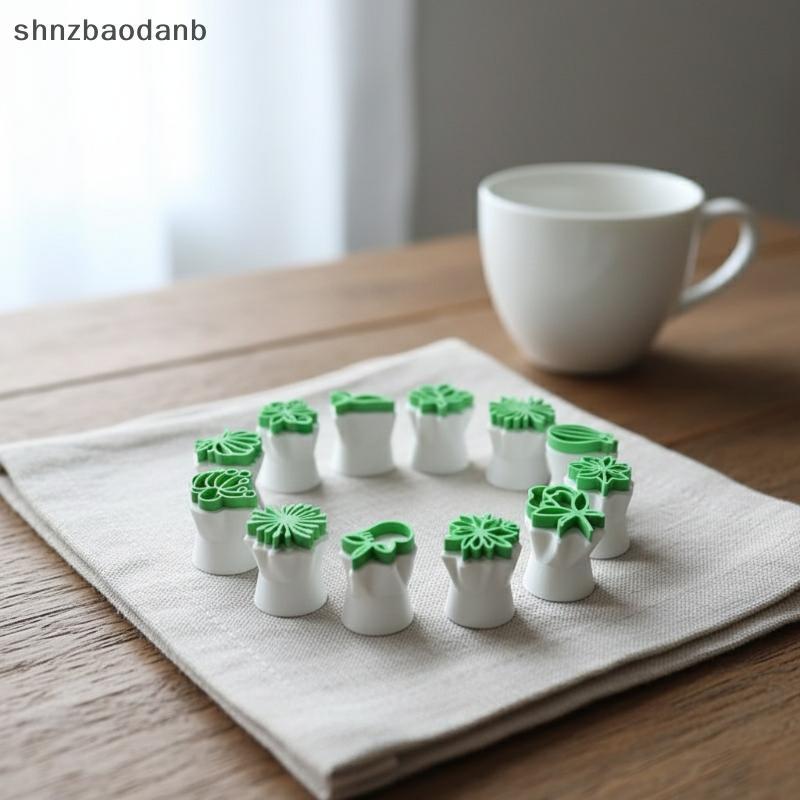 [shnzbaodanb] 6 PCS Clay Stamp Molding Kit Flower Leaf Pattern DIY Craft Supply for Pottery Handwork and Artisan Gifts TH