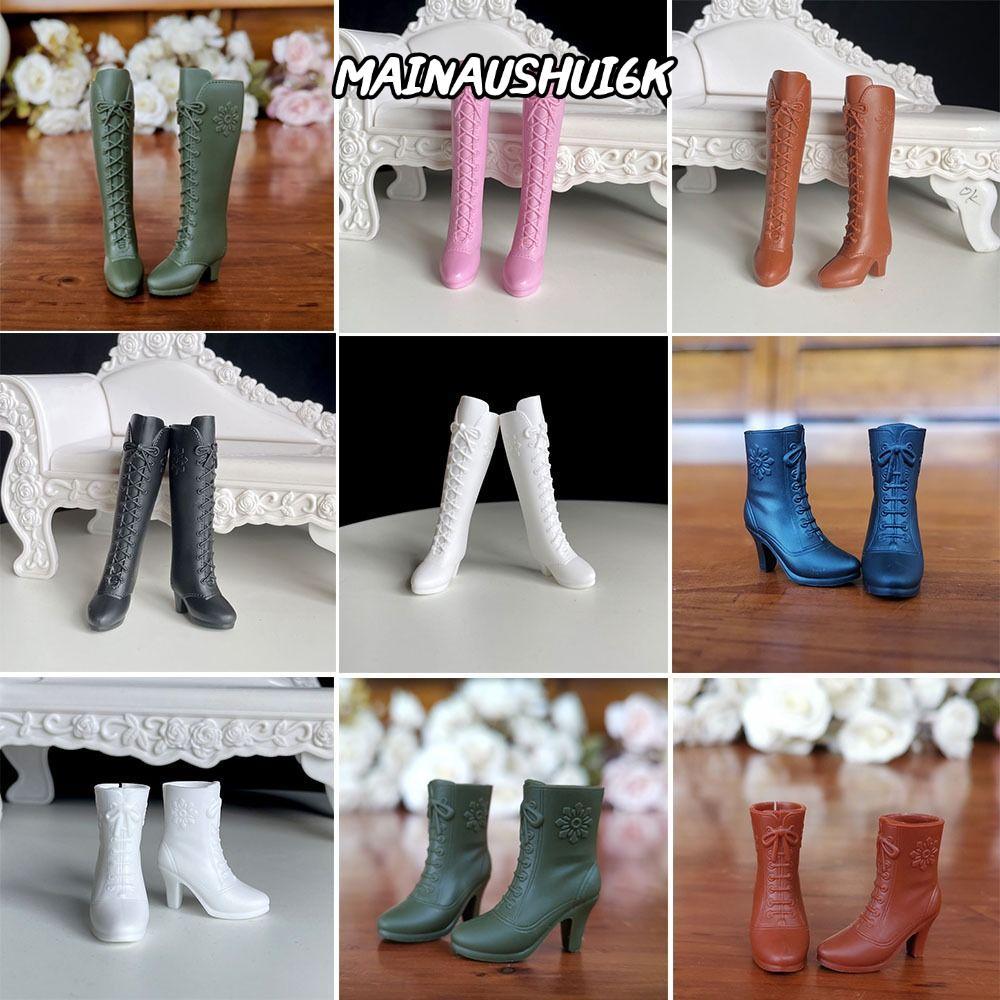 MAINAUSHUI6K Female Doll Boots, Fashion Plastic Doll Shoes, High Quality Multistyles DIY Accessories High Heels Shoes for 1/6 BJD 30cm Dolls Fit Foot Length 2cm Dolls