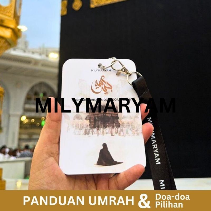 Kad Panduan Umrah Lengkap Lanyard Pocket Guide Doa Khas Umrah Milymaryam
