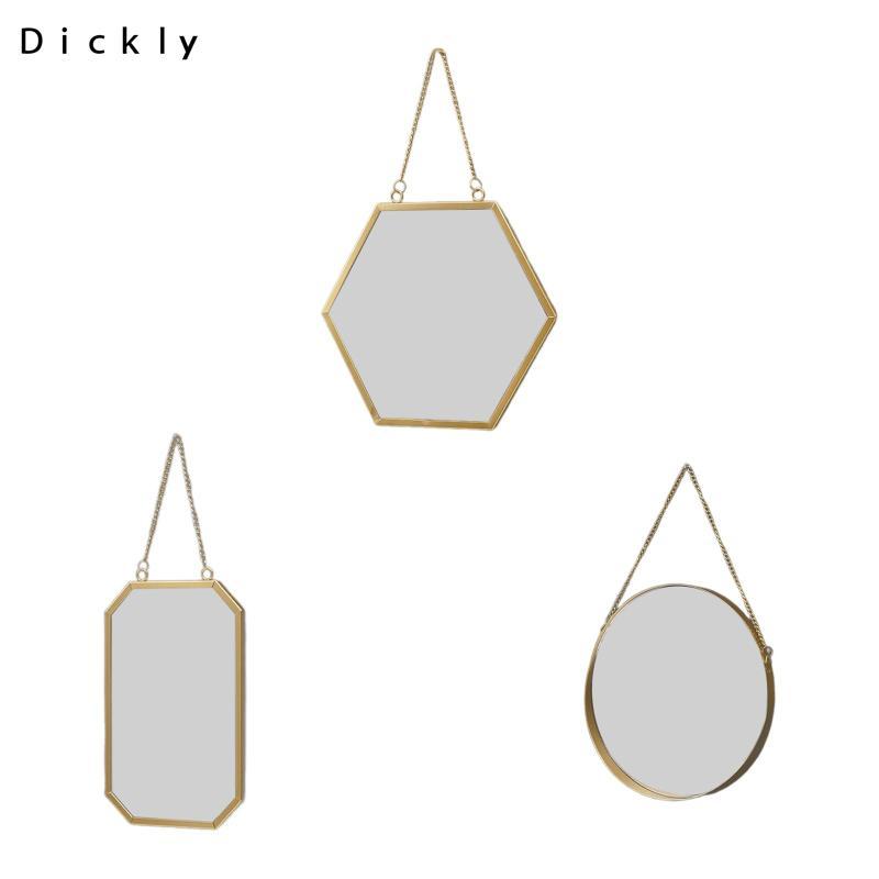 Dickly Wall Mirror, Cosmetic Mirror, Decorative for Home, Wall-mounted, Bathroom Mirror, Mirror with Metal Frame for Bathroom, Apartment