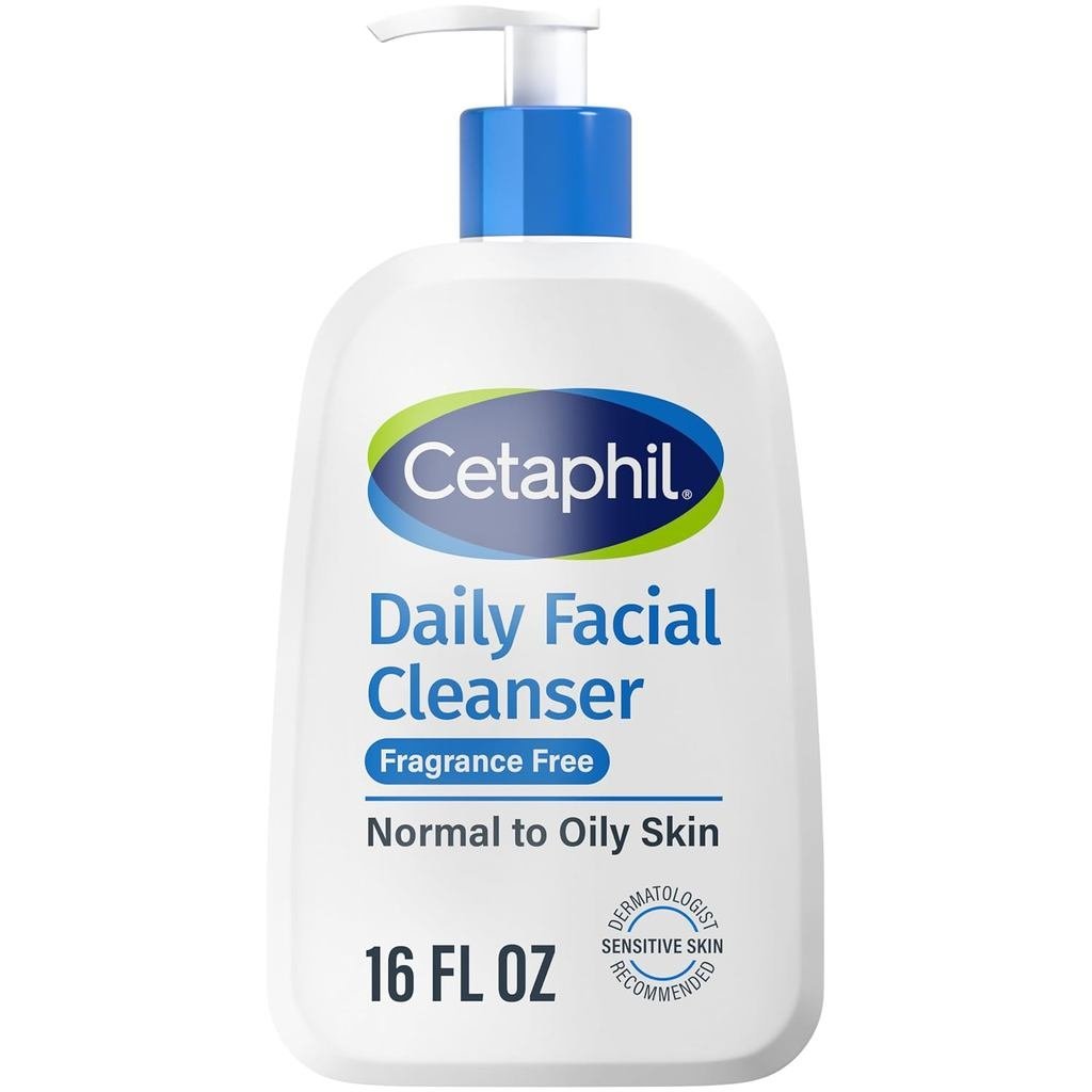 CetaphilFaceWash, DailyFacialCleanserforSensitive, CombinationtoOily, 16Oz, FragranceFr…